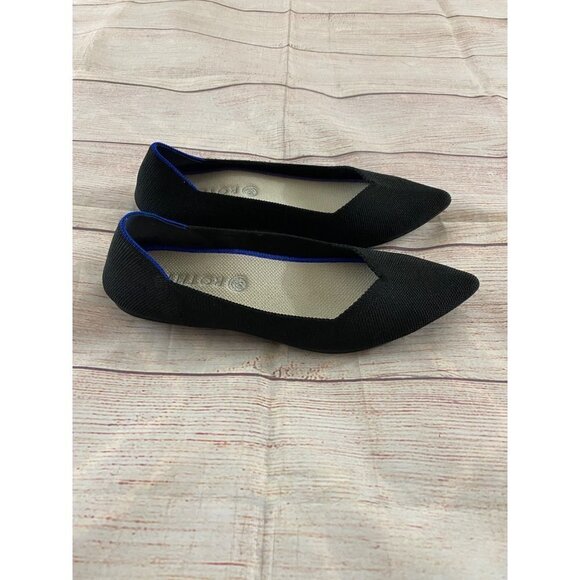 Rothy's Women's Black Pointed Toe Ballet Flats - 9 - Picture 4 of 10